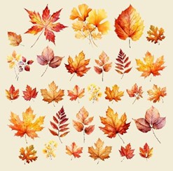 Simply Stated - Autumn Splendor Leaves Ephemera