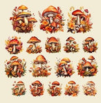 Simply Stated - Autumn Splendor Mushrooms Ephemera