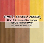 Simply Stated - Autumn Splendor 12x12 Solid Paper Pack