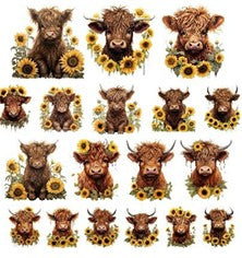 Simply Stated - Autumn Highland Cow Ephemera