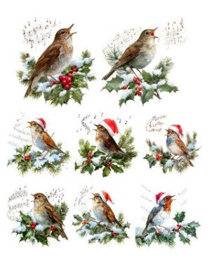 Simply Stated Christmas Music Birds Ephemeras