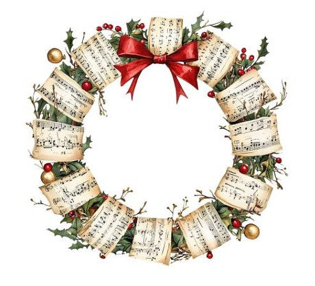 Simply Stated Christmas Music Wreath