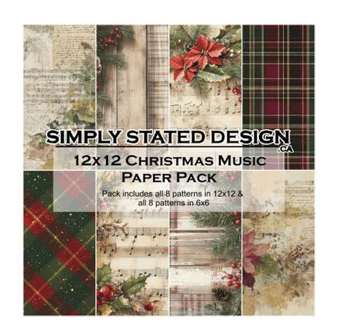 Simply Stated 12x12 paper pack Christmas Music