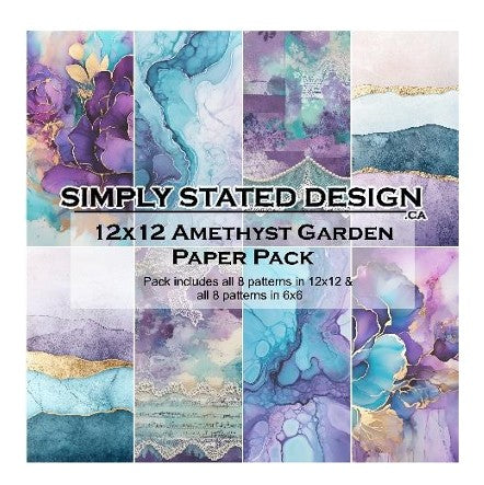 Simply Stated Amethyst Garden 12x12 Paper Pack