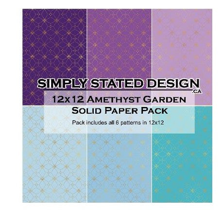 Simply Stated Amethyst Garden 12x12 Solid Paper Pack