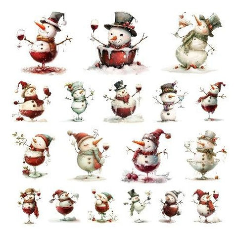 Simply Stated Tipsy Snowmen Ephemera