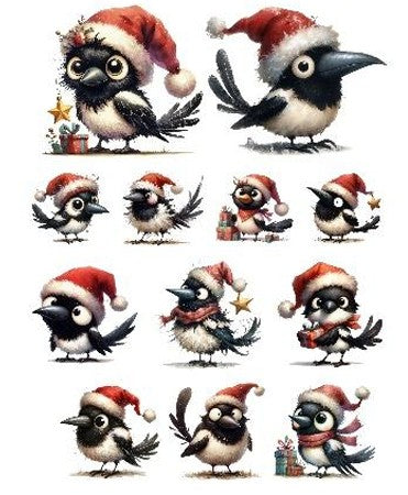 Simply Stated Festive Magpies Ephemera