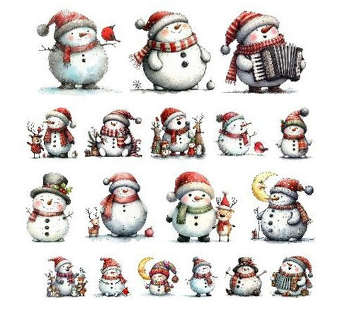Simply Stated Cute Snowman Ephemera