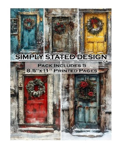 Simply Stated Christmas Doors 8.5x11 Paper Pack