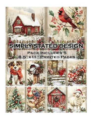 Simply Stated Christmas In The Country 8.5x11 Paper Pack