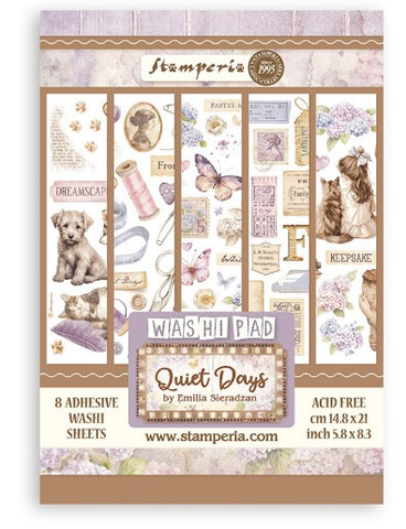 Stamperia Washi pad 8 sheets A5 - Quiet Days