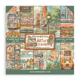 Stamperia Scrapbooking Small Pad 10 sheets cm 20,3X20,3 (8"X8") - Art of Travelling