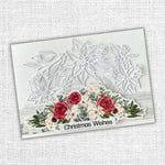 Paper Rose - White Christmas Poinsettia Border Die