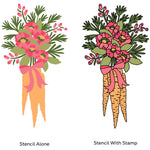 Honey Bee Stamps Garden Bouquet - Set Of 2 Coordinating Stencils