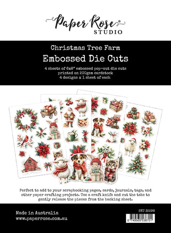 Paper Rose - Christmas Tree Farm Embossed Die Cuts