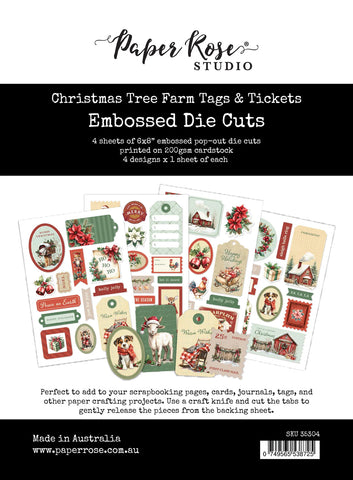 Paper Rose - Christmas Tree Farm Tags & Tickets Embossed Die Cuts
