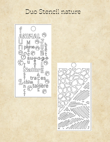 Le Chaos Créatif L'art d'être bête, duo de stencils 2 – Nature