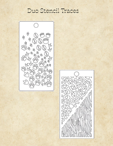 Le Chaos Créatif L'art d'être bête, duo de stencils 1 – Traces