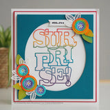 Creative Expressions Sue Wilson Big Bold Words Surprise Craft Die & Stamp Set