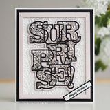 Creative Expressions Sue Wilson Big Bold Words Surprise Craft Die & Stamp Set