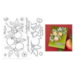 HERO ARTS APPLE BRANCH STAMP & CUT SET FROM THE I PICK YOU COLLECTION