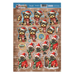 Hunkydory Crafts Yorkshire Terrier & French Bulldog Decoupage Topper Sheet