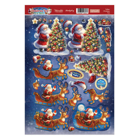 HUNKYDORY CRAFTS Father Christmas Fun Decoupage Topper Sheet