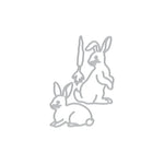 Hero Arts Rabbit Pair Fancy Dies from the In The Garden Collection