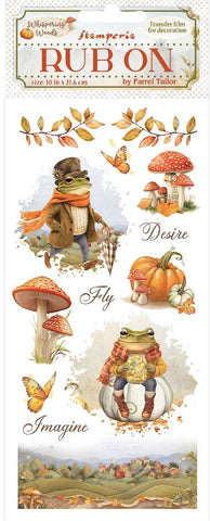Stamperia Rub-on cm 10,16x21,6 - Whispering woods Mr Frog