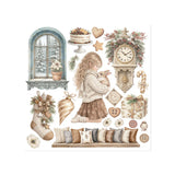 Stamperia Rub-on Kit, White Christmas