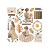Stamperia Printed Decorative Rub On Kit For Art And Craft 15.5x15.5cm - Flowers And Poems