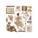 Stamperia Printed Decorative Rub On Kit For Art And Craft 15.5x15.5cm - Flowers And Poems