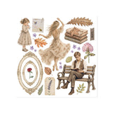 Stamperia Printed Decorative Rub On Kit For Art And Craft 15.5x15.5cm - Flowers And Poems