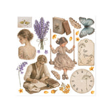 Stamperia Printed Decorative Rub On Kit For Art And Craft 15.5x15.5cm - Flowers And Poems