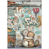 Stamperia Printed 6 Rice Paper A4 Selection For Art And Craft - Furry Friends 2