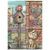 Stamperia Printed Mini Rice Paper A6 8 Sheets For Art And Craft - Furry Friends 2