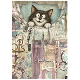 Stamperia Printed Mini Rice Paper A6 8 Sheets For Art And Craft - Furry Friends 2