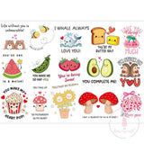 Dress My Craft - Stick N Peel Stickers - Cute Bites & Love