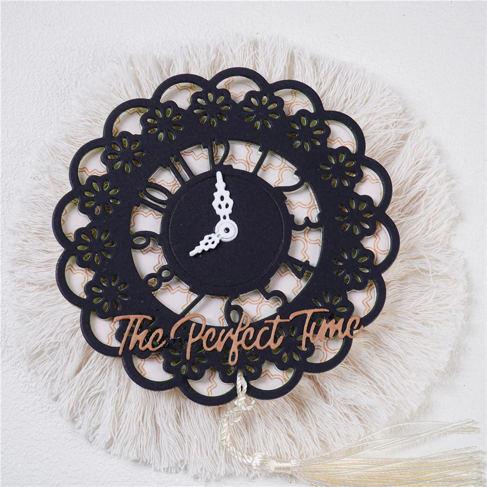 Kokorosa Studio Lace Cluster Clock Cutting Dies – Scrap en masse