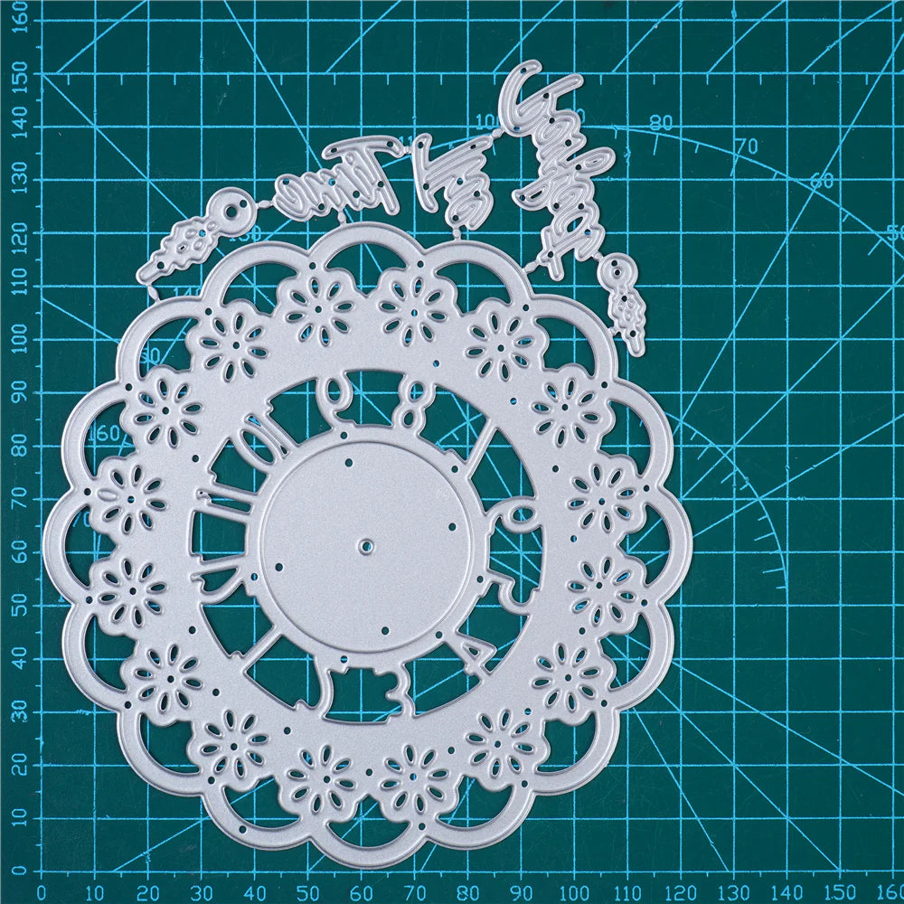 Kokorosa Studio Lace Cluster Clock Cutting Dies – Scrap en masse