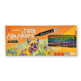 Decotime Alcohol Twin Markers - All Seasons - Brush & Fine Tip - incl. Decotray - 160 Pieces