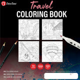 Decotime Coloring Book - Travel 72 Sheets