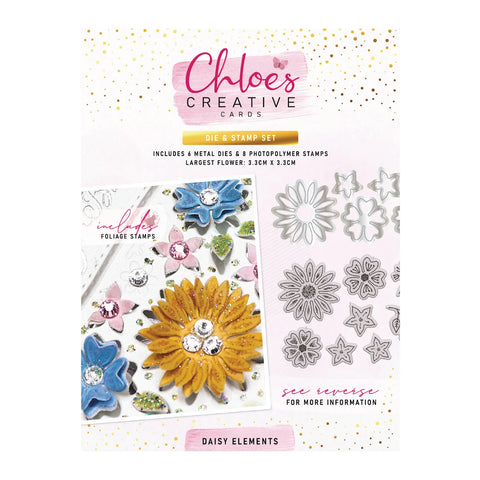 Chloe's Creative Cards Die & Stamp Set - Daisy Elements