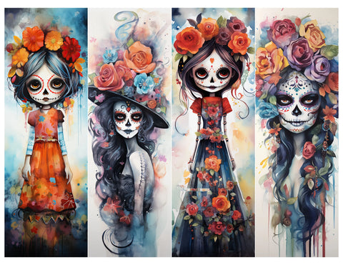 Simply Stated Design - Day Of The Dead Bookmark Sheet
