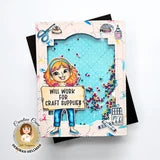 Kat Scrappiness Baby Blue Shaker Dots