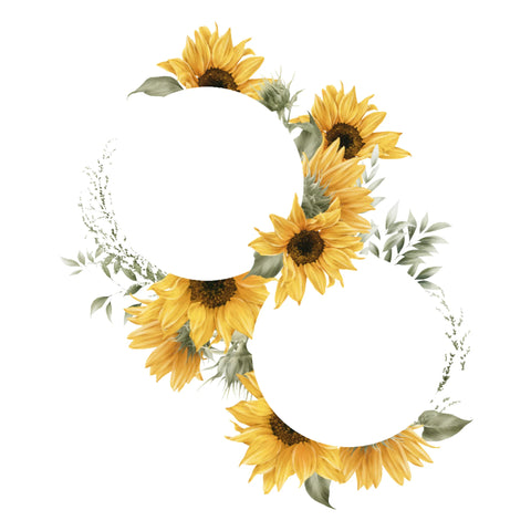 Simply Stated - Double Sunflower 12x12 Die Cut Wreath