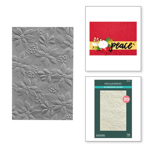 Spellbinders - Scenic Poinsettias 3D Embossing Folder
