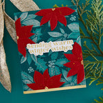 Spellbinders Playful Poinsettia 3D Embossing Folder & Die Set from the Simon's Snow Globes Collection by Simon Hurley