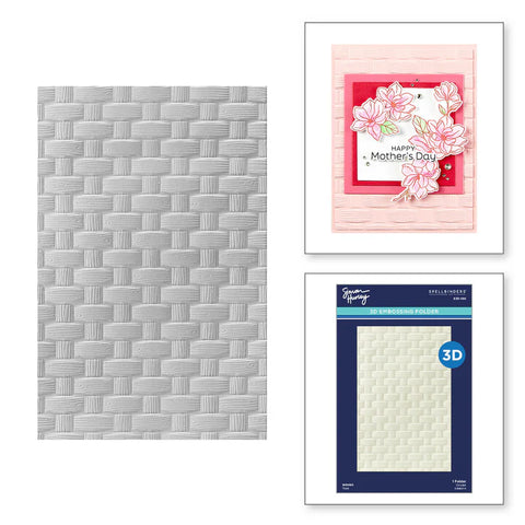 Spellbinders - Woven 3D Embossing Folder from the Spring Sampler Collection by Simon Hurley
