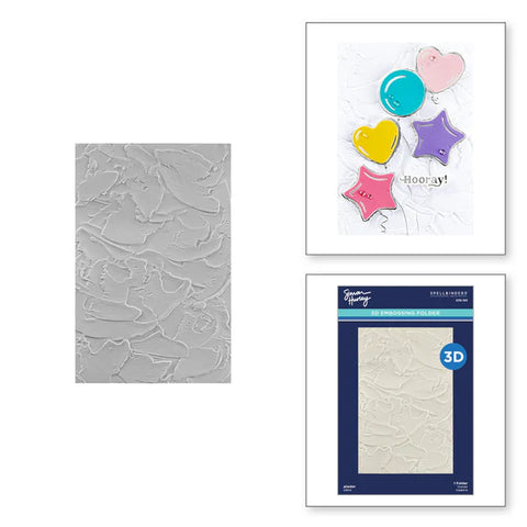 Spellbinders -PLASTER 3D EMBOSSING FOLDER FROMTHE BIRTHDAY BASH COLLECTION BY SIMON HURLEY